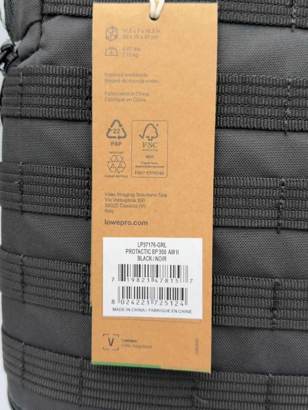 Lowepro ProTactic BP 350 AW II 16L Camera Backpack Black NEW